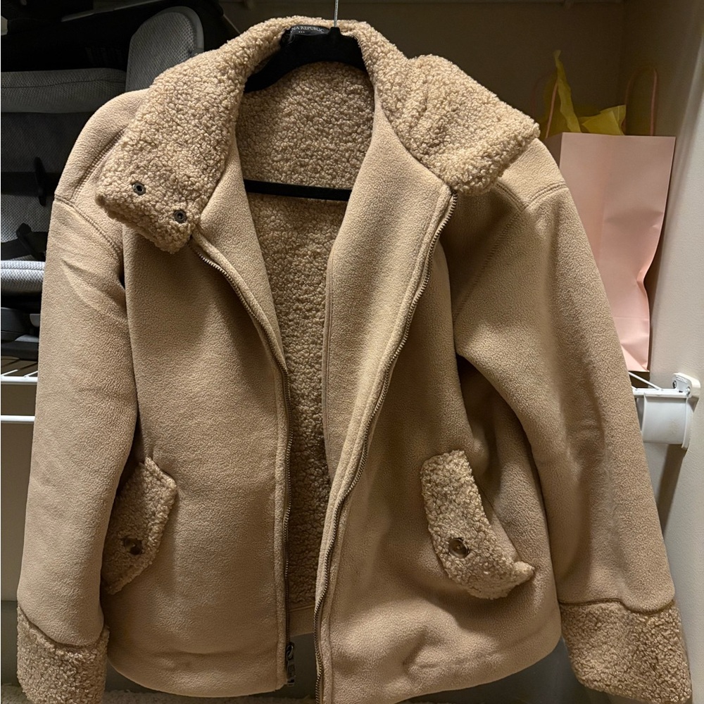 Banana Republic Tan Teddy Jacket